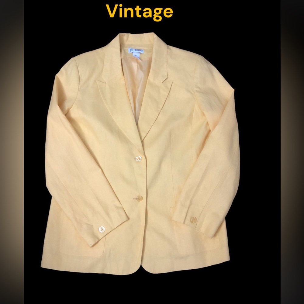 Vintage J G Hook Blazer Yellow Size 15 T